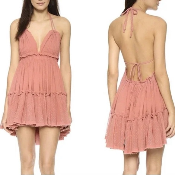 Free People 100 Degree Mini Dress Pink/Rose Size M - Picture 3 of 6